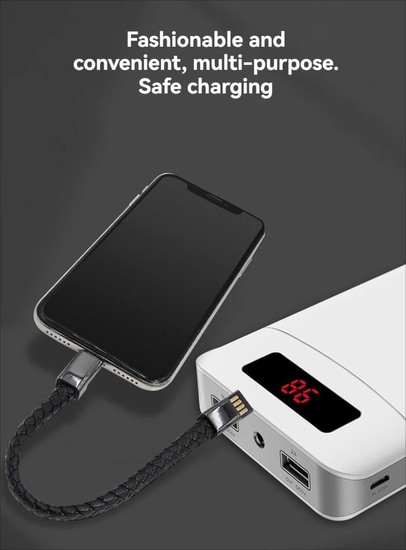 Portable Bracelet Data Cable with 5A Super Fast Charging - 8.6 Inches