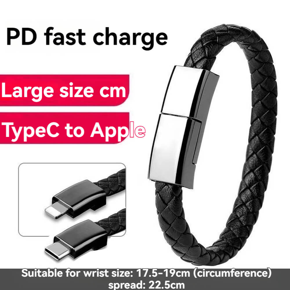 Portable Bracelet Data Cable with 5A Super Fast Charging - 8.6 Inches